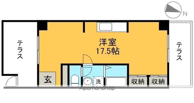 カサグレイズ 北106号室 間取り