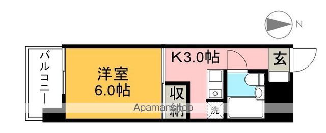 ダイアパレス追手前第２ 304号室 間取り
