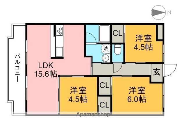 ガーデンハイツ永野Ⅴ 302号室 間取り