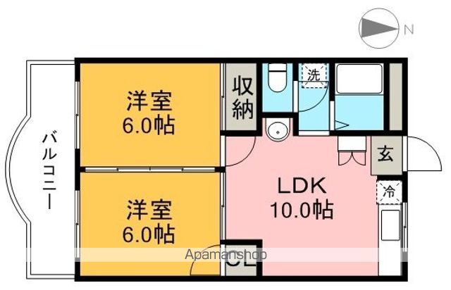 ガーデンハイツ永野Ⅱ 205号室 間取り