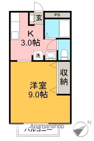 宮田ハイツ 201号室 間取り