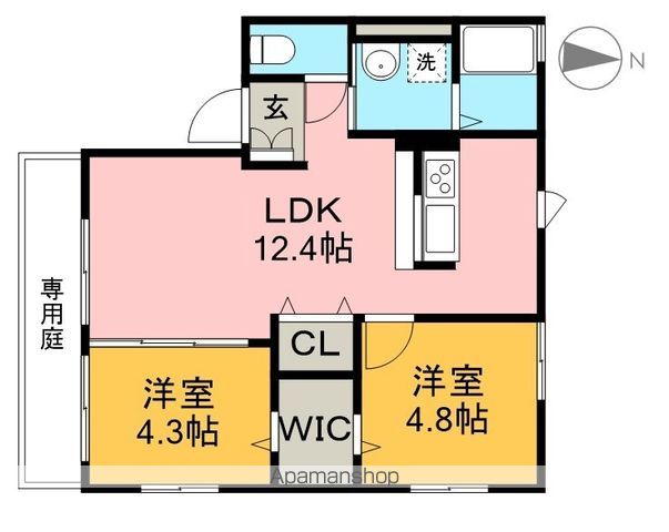 レトア朝倉 102号室 間取り