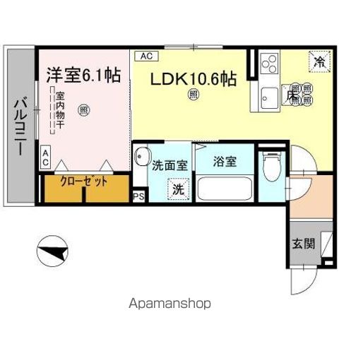 レジデンスクオーツ西町 102号室 間取り