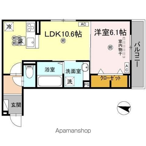 レジデンスクオーツ西町 103号室 間取り