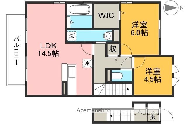 カーサ一宮 203号室 間取り