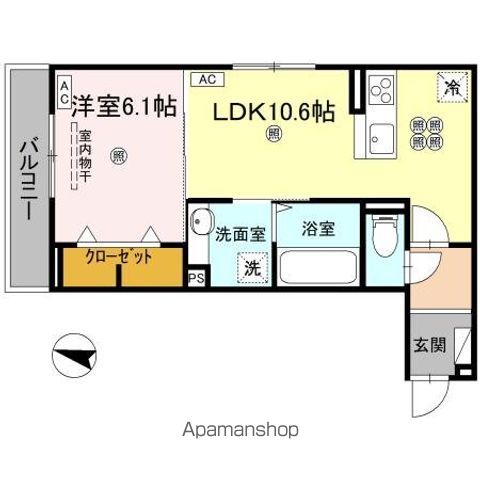 レジデンスクオーツ西町 302号室 間取り
