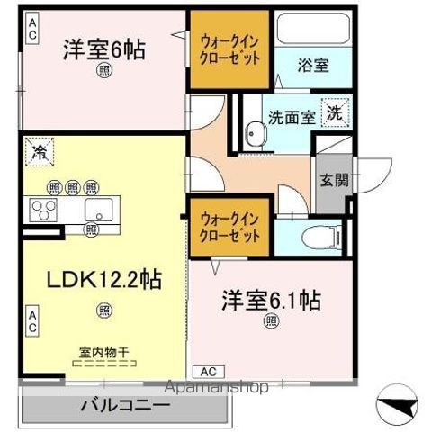 レジデンスクオーツ西町 201号室 間取り