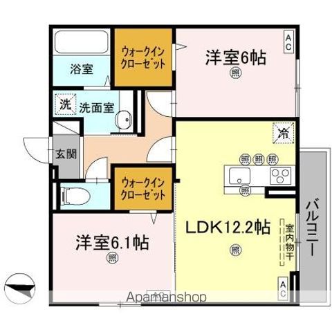 レジデンスクオーツ西町 305号室 間取り
