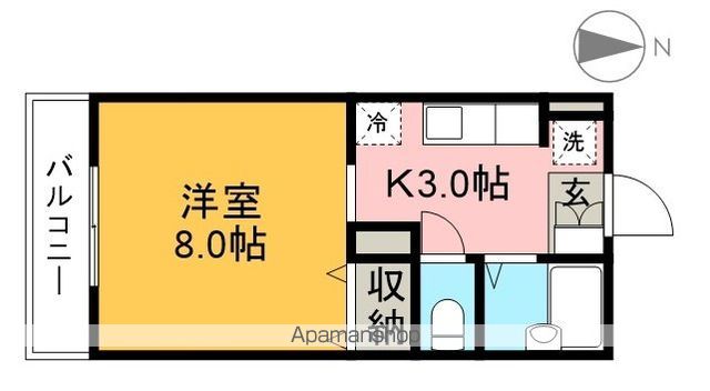 コーポブルースカイ 103号室 間取り