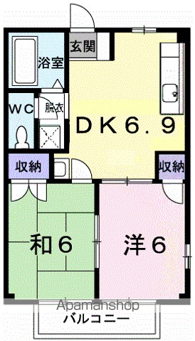 ハイツＫＵＷＡＯ 201号室 間取り