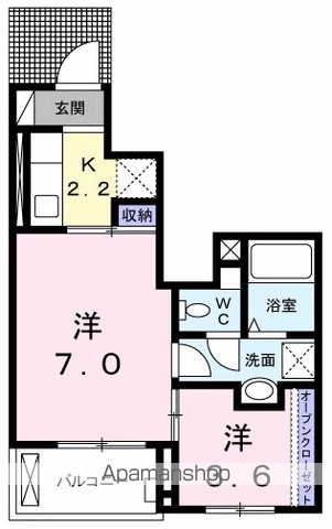 メゾンコリーヌ 102号室 間取り
