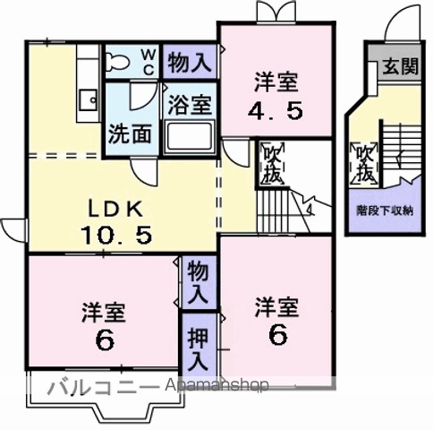シャトー竹島 203号室 間取り