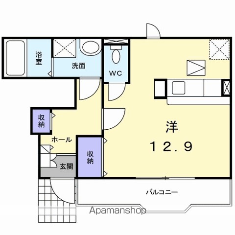 アルカンシェル　Ａ 103号室 間取り