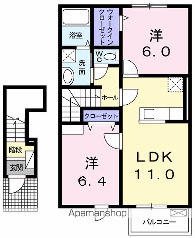 セゾン　ジェルメ　Ⅱ 202号室 間取り