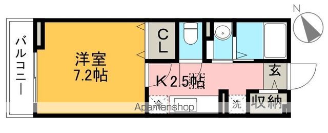 プランドール 106号室 間取り