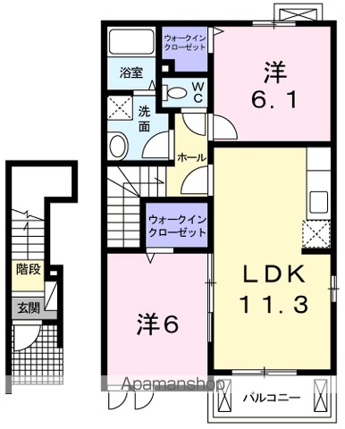 メゾンブローテ　Ａ 202号室 間取り