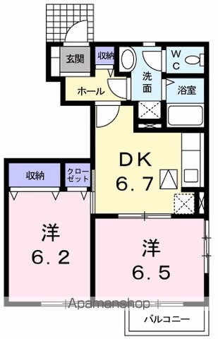 アレグレッチェ　Ｂ 101号室 間取り