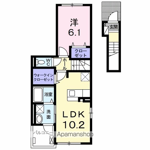 サンリット松葉 201号室 間取り