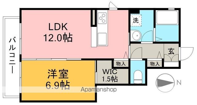 シャーメゾンかすみ　Ａ棟 101号室 間取り