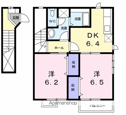 めぞんさくら 201号室 間取り