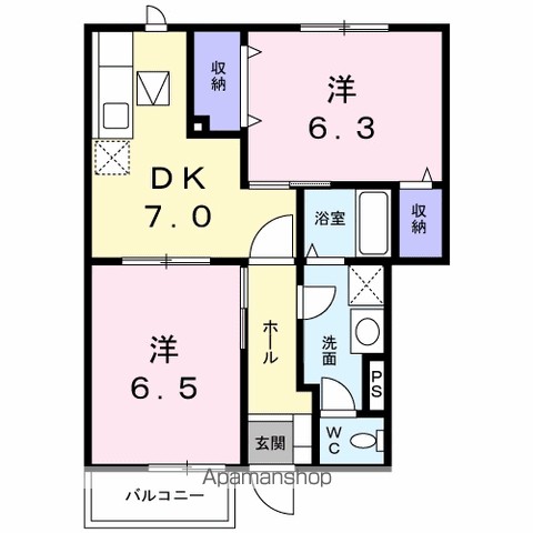 メゾン　シャトル 101号室 間取り