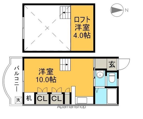 ロゼ 5D号室 間取り