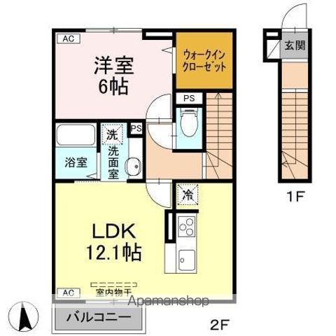 ＣＬＡＲＩＳ朴のき 205号室 間取り