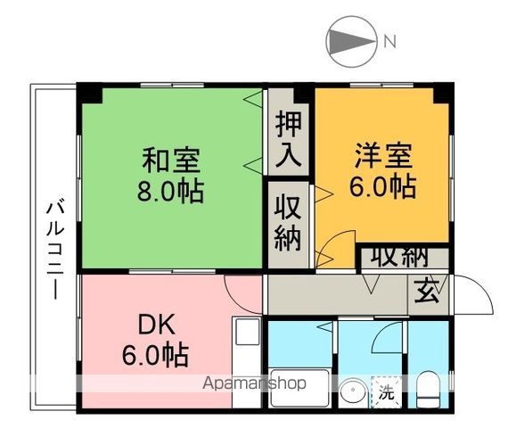 サンビレッジⅡ 203号室 間取り