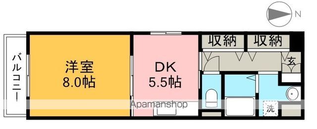 山帰来 101号室 間取り