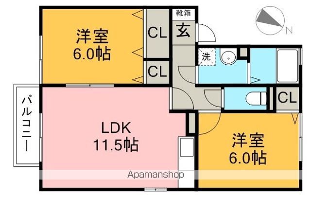 ウィルモア　土佐 201号室 間取り