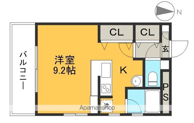 リバーハイツ二葉 502号室 間取り