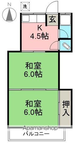 あけぼの荘 6号室 間取り
