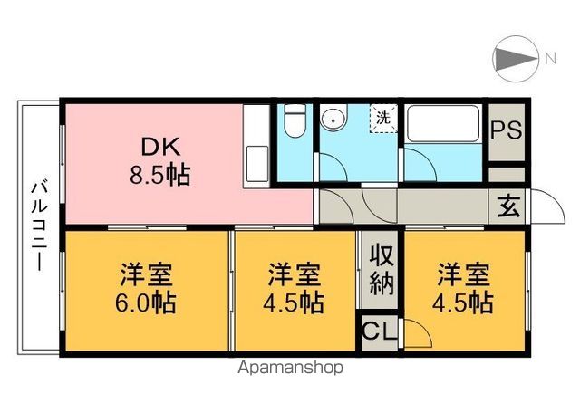 コーポ小笠原 202号室 間取り