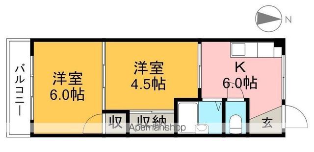 コーポ愛宕 E-5号室 間取り