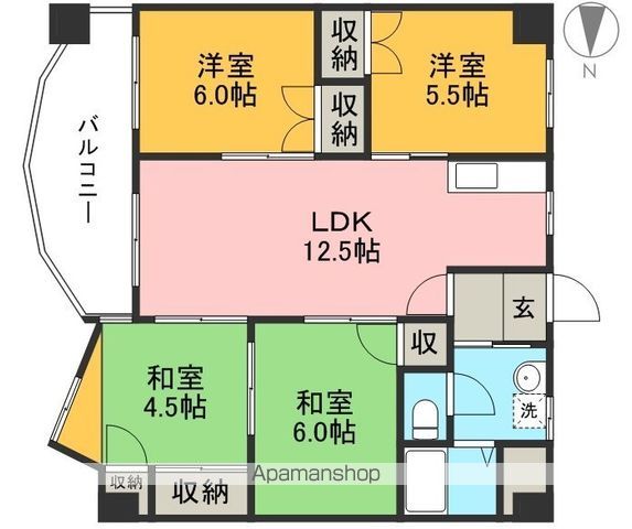 インペリアル西本Ⅰ 401号室 間取り