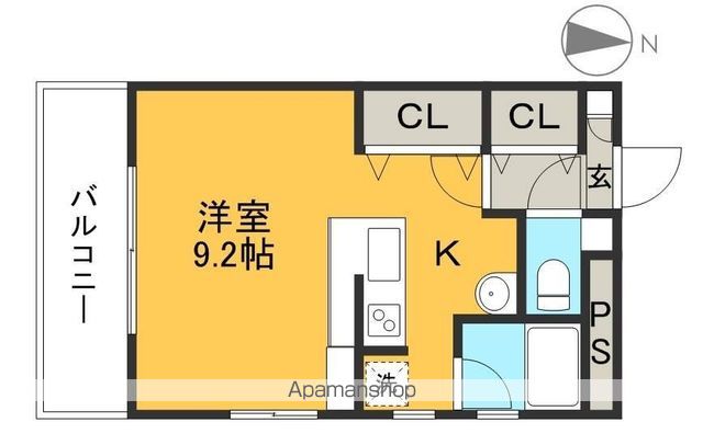 リバーハイツ二葉 402号室 間取り