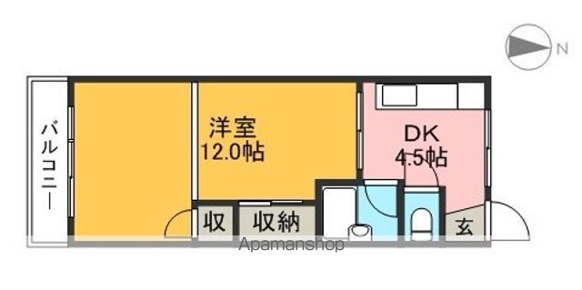 コーポ愛宕 C-3号室 間取り