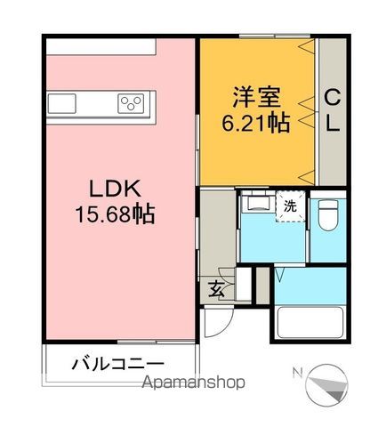 インヒルズ 103号室 間取り