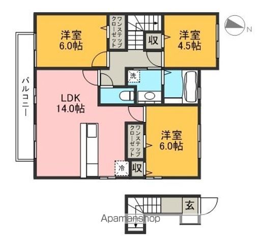 プロフーモ　一ツ橋 201号室 間取り