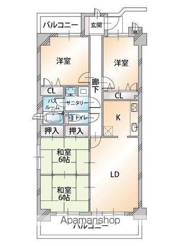 アルファステイツ旭駅前 401号室 間取り