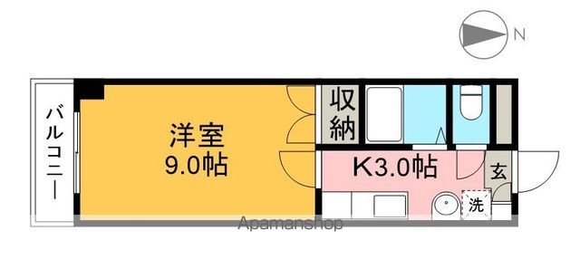 コーポオリエンタル 302号室 間取り