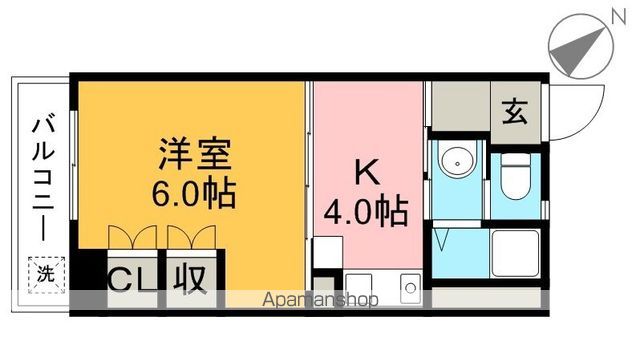 コスモハイツ高須２Ｂ 305号室 間取り