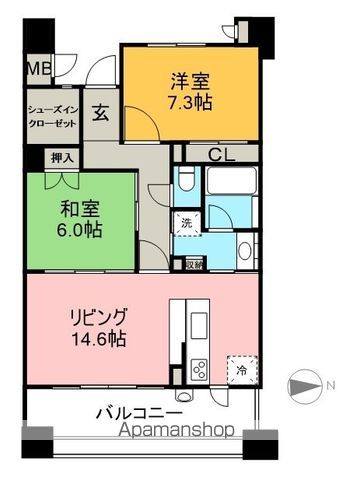 サーパスシティ城西桜通り 311号室 間取り