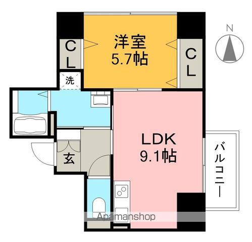 高知駅スクエア 903号室 間取り