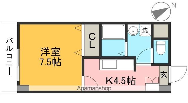 スカイブルー潮江 503号室 間取り