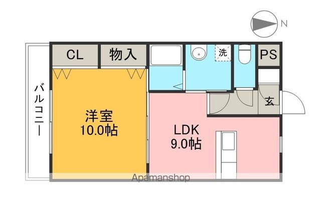 クレドール南川添 103号室 間取り