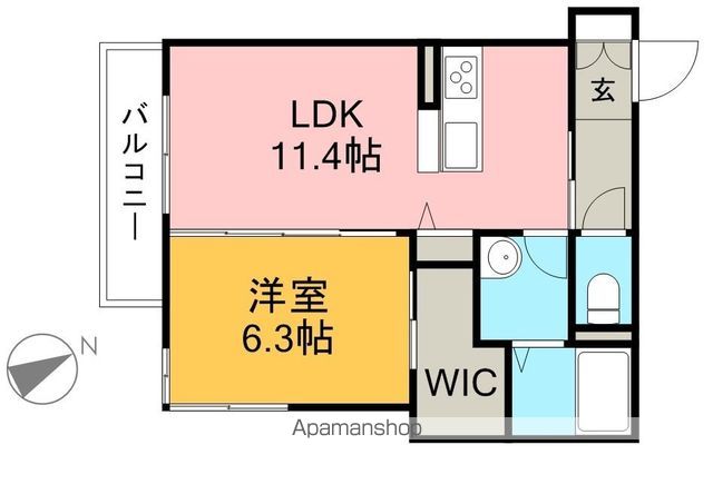 ベレオ　ファン　メリージェ 201号室 間取り