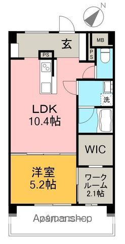 Ｃｈｅｒｅ　Ｐｒｅｎｄｒｅ 102号室 間取り