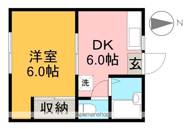 ハイツ　サン・エイト（５・６・７号） 107号室 間取り