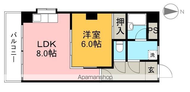コーポ朝日Ⅵ 502号室 間取り